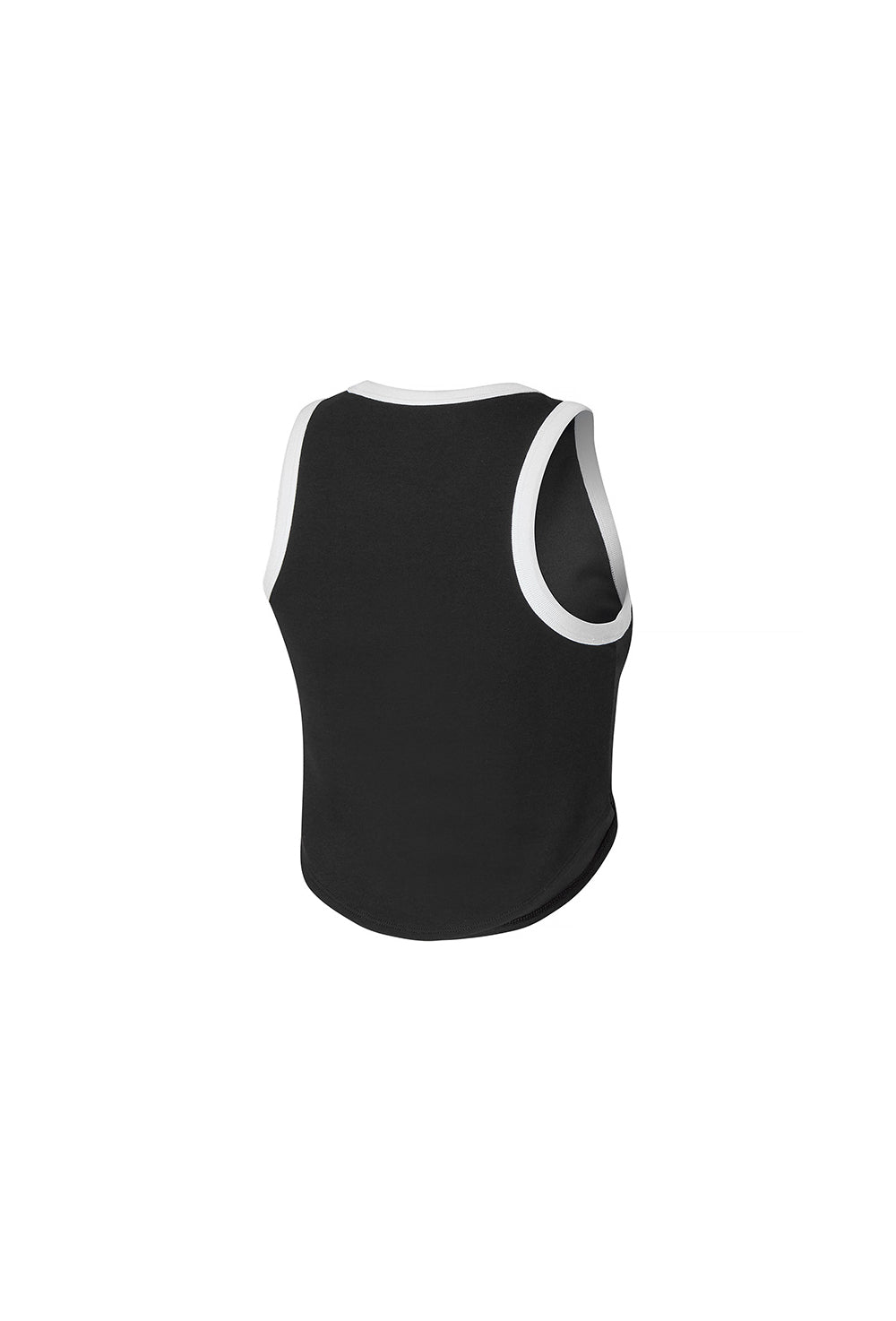 Smooth Cotton Color Block Sleeveless - Black