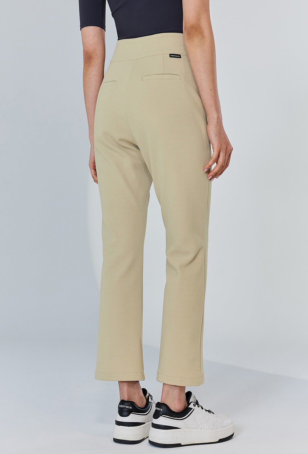 Stretch Banding Napping Bootscut Slacks - Champaign Beige