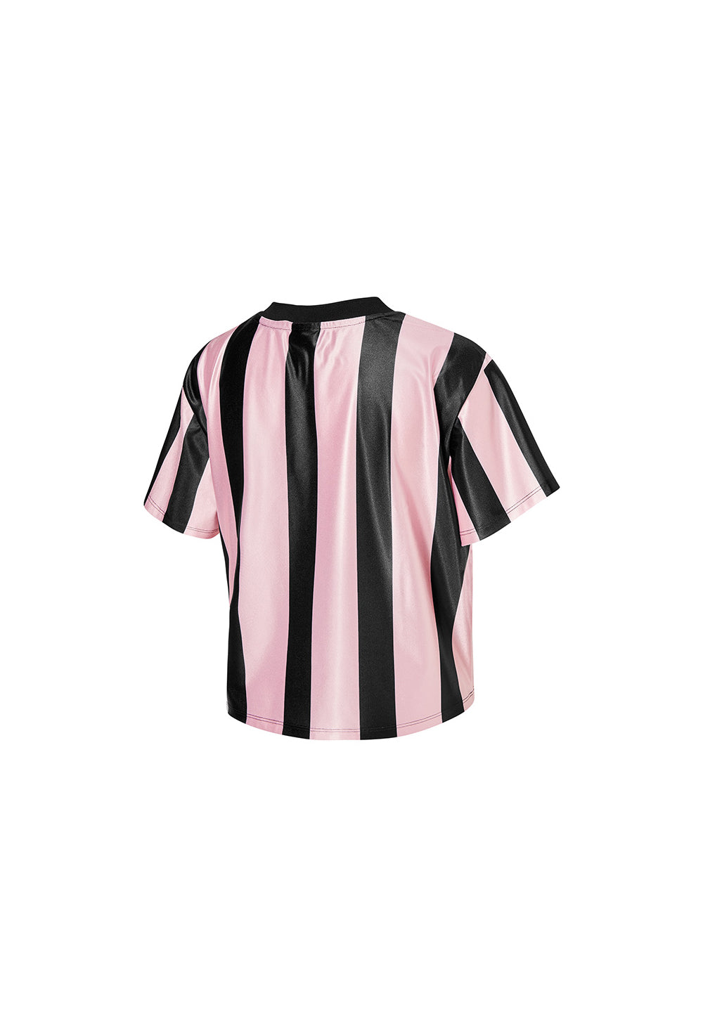 Color Block Jersey Short Sleeve - Pink Black