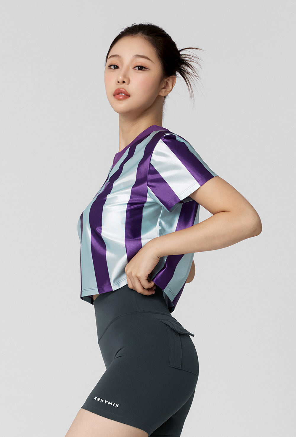 Color Block Jersey Short Sleeve - Bloom Purple