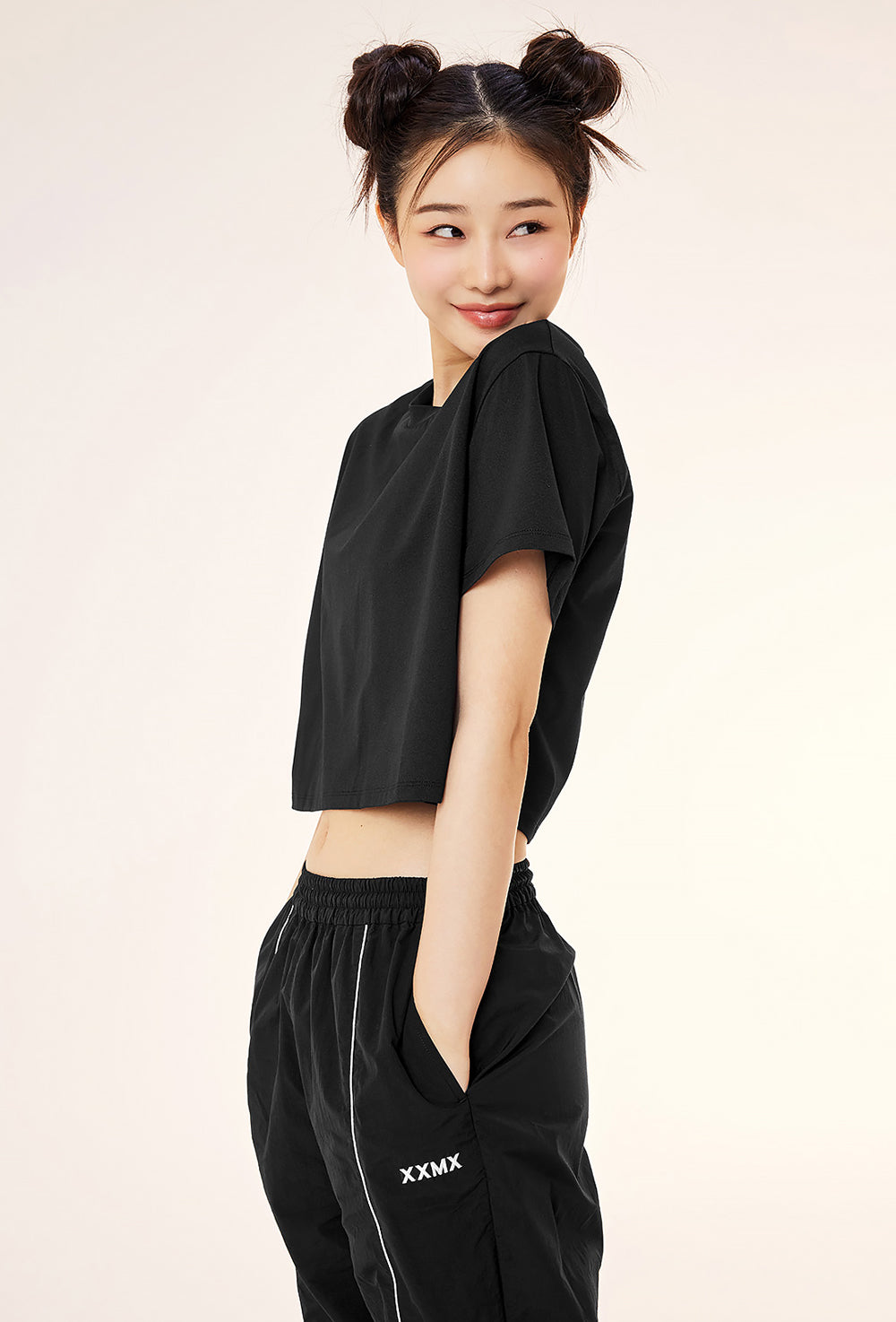 Eco Dex Crop Short Sleeve - Black