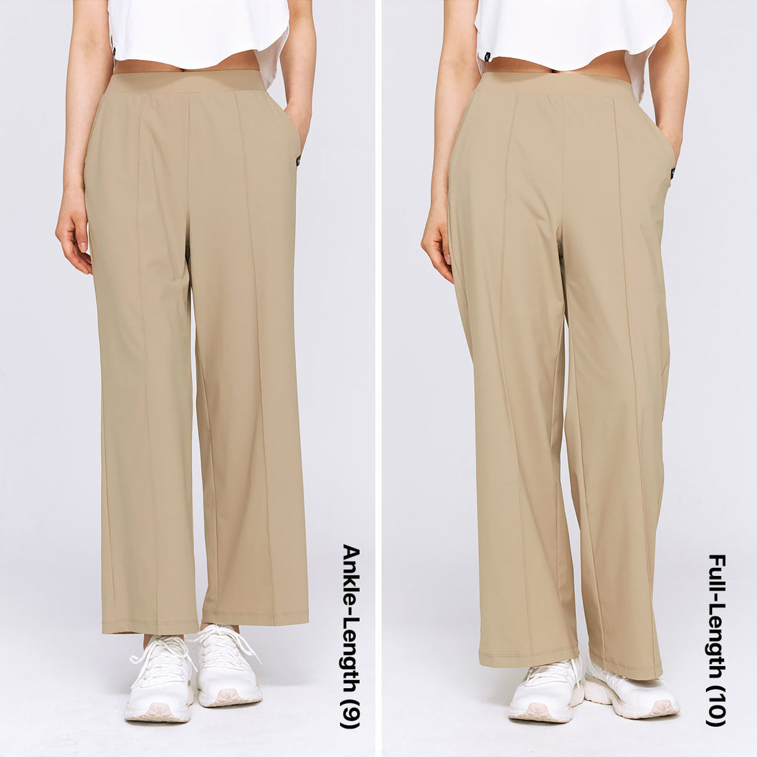 Tricot Pintuck Wide Pants - Sage Cookie