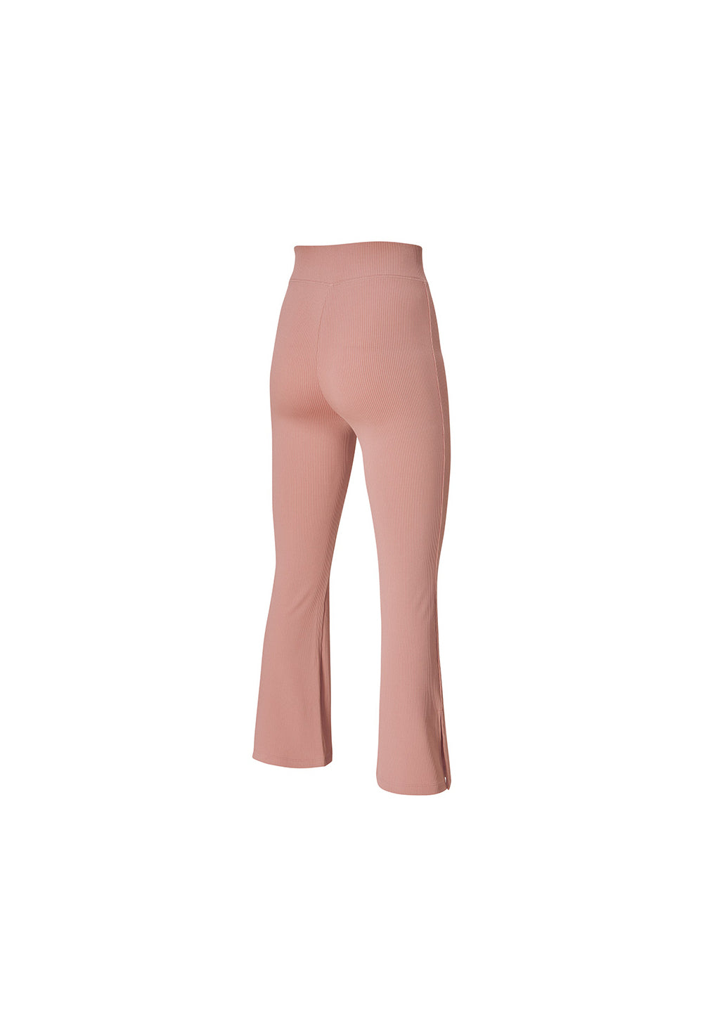 Ribbed Tension Boots Cut Slit Pants - Baroque Rose