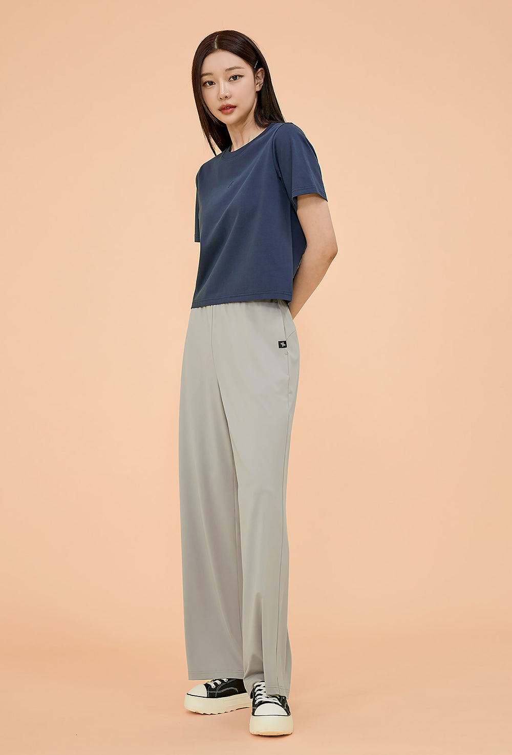 Medium Feather Cooling Wide Pants - Shimmer Gray