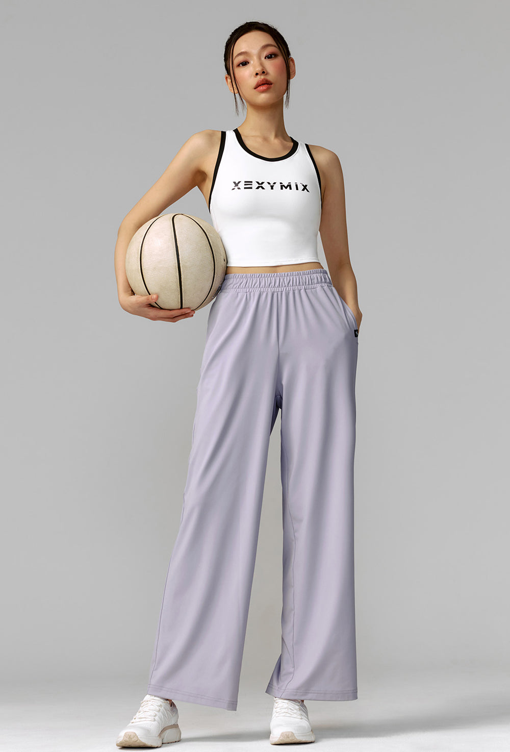 Medium Feather Cooling Wide Pants - Lilac Candy