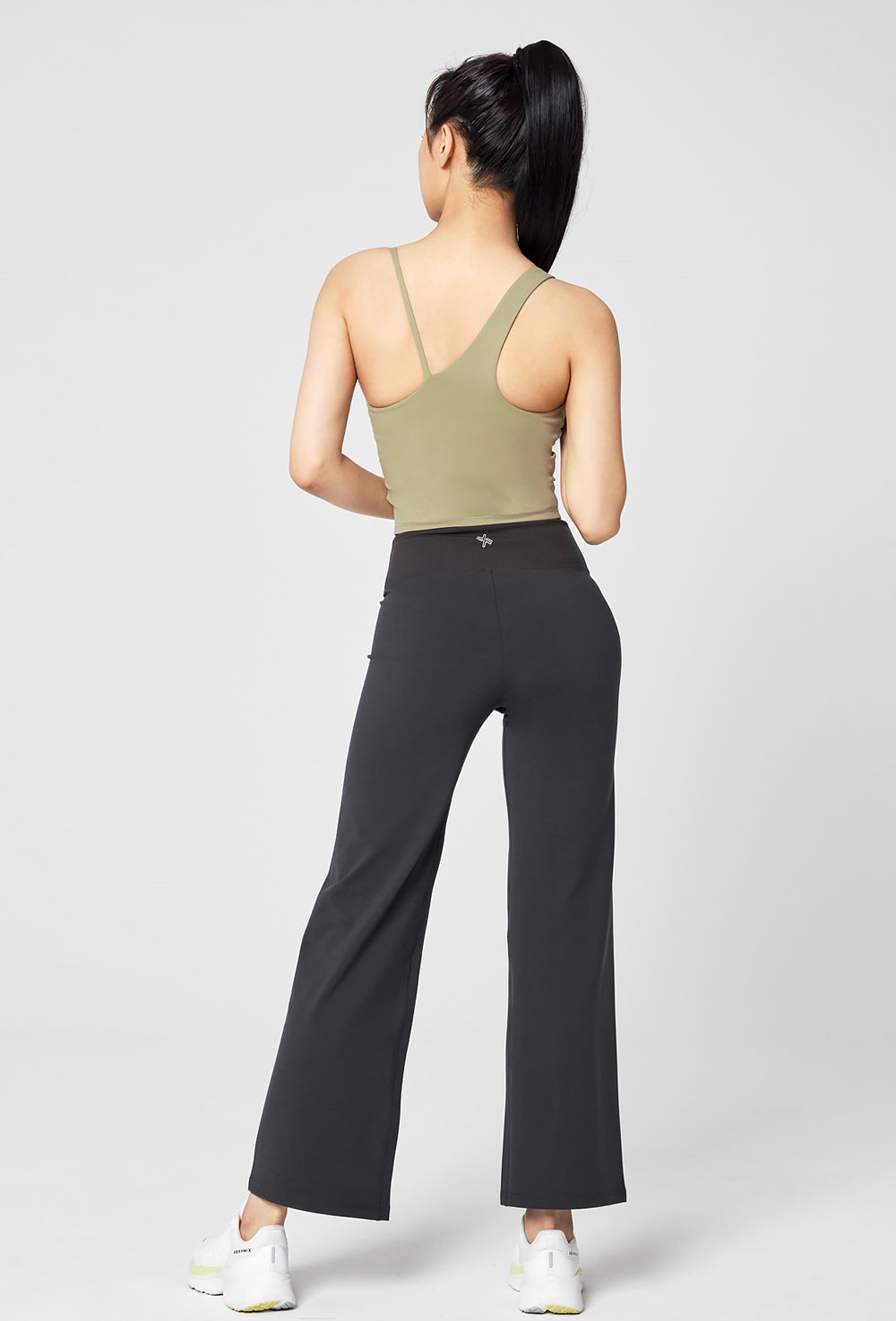 Unbalance Strap Crop Top - Sage Green