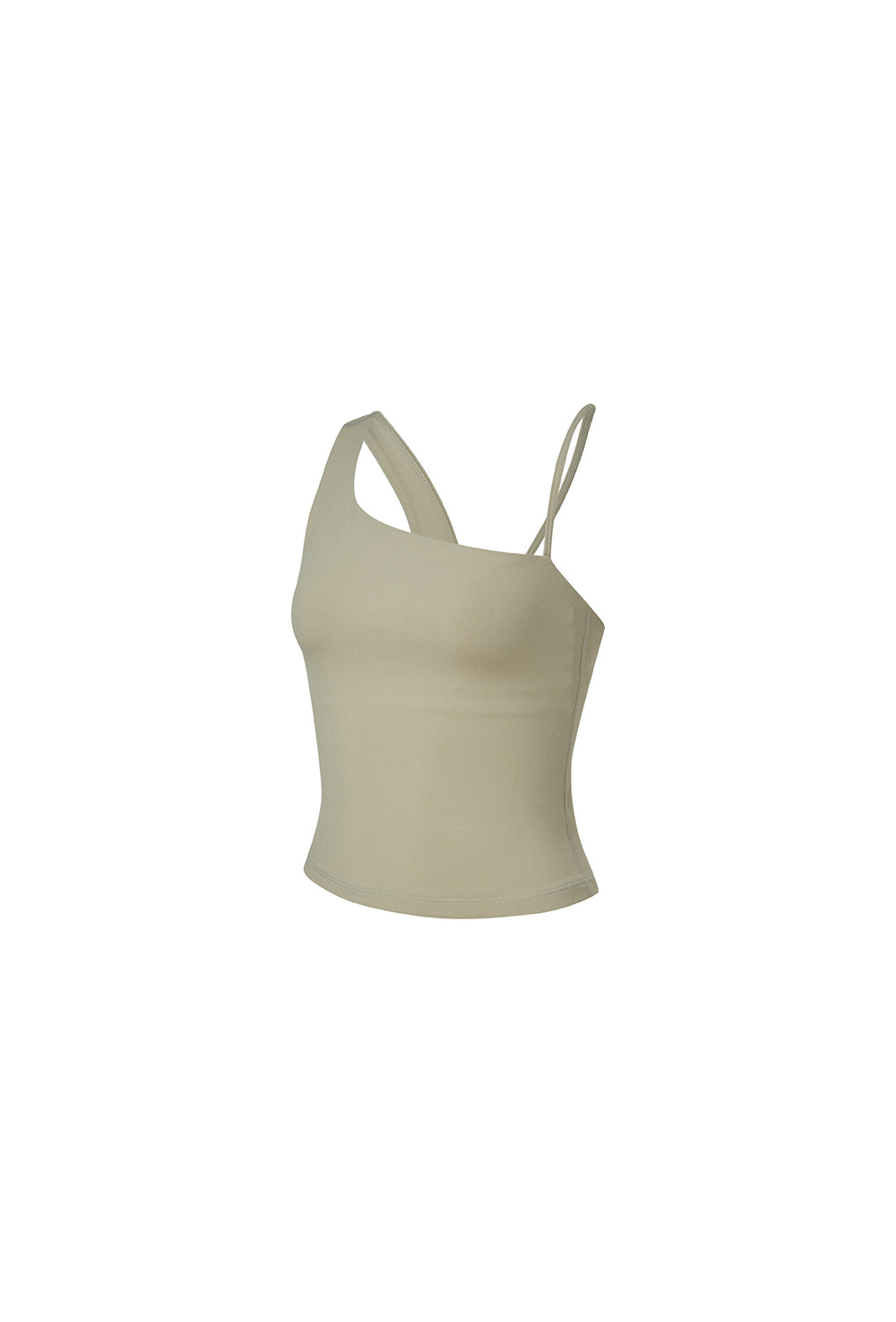 Unbalance Strap Crop Top - Sage Green