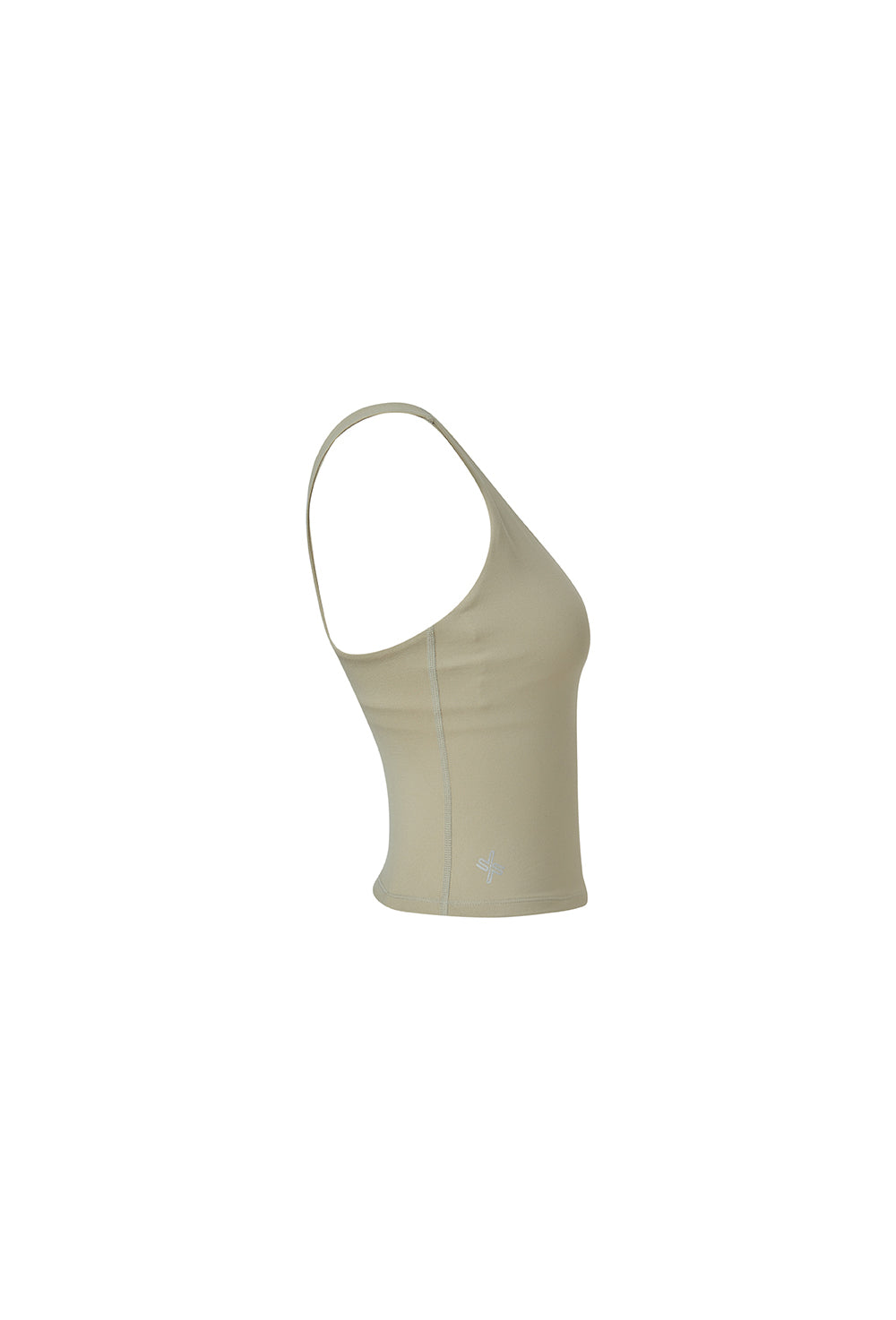 Unbalance Strap Crop Top - Sage Green