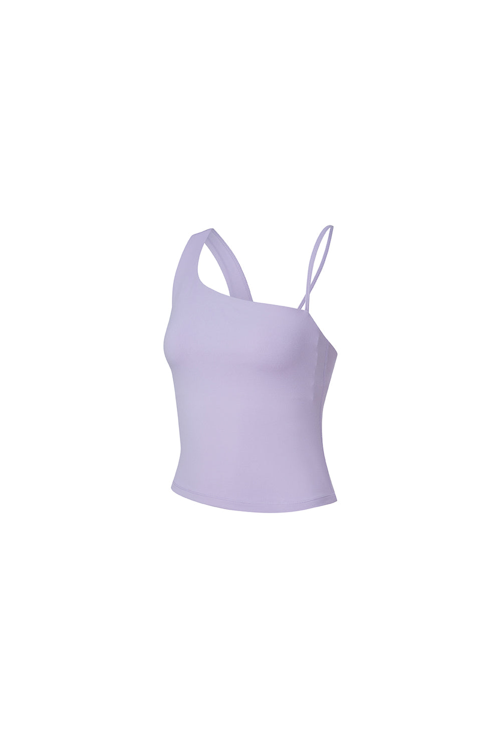 Unbalance Strap Crop Top - Pastel Lilac