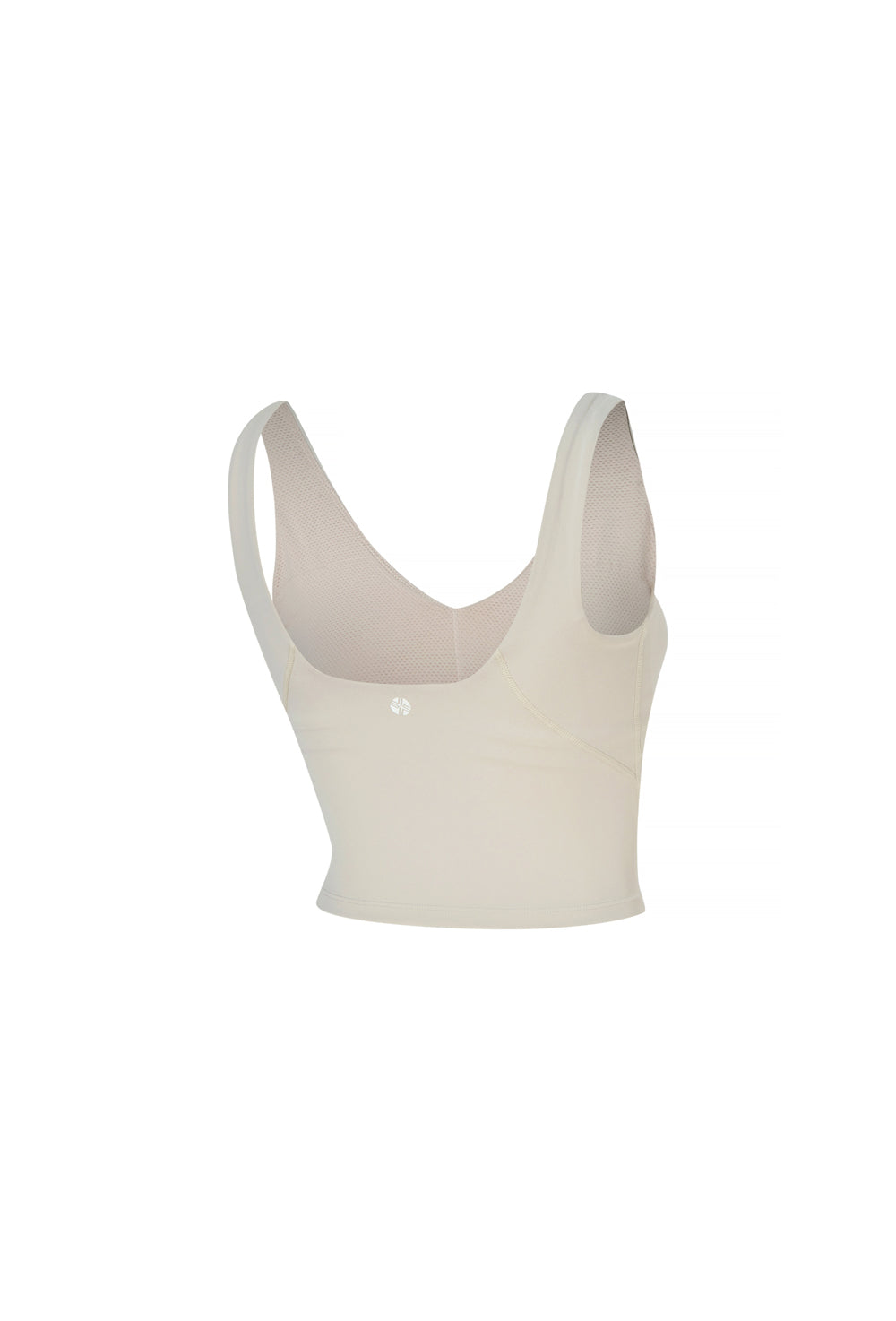 Black Label Signature Breathable V-Neck Crop - Clay Beige