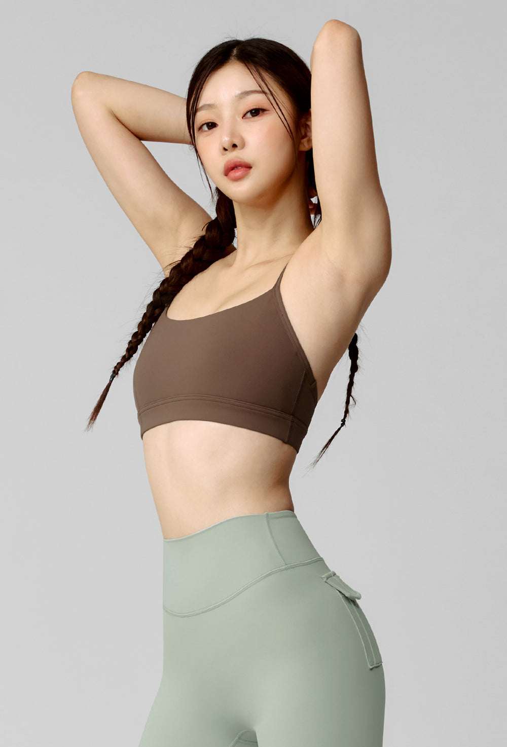 Black Label Signature Breed Racerback Bra Top - Cocoa Brown