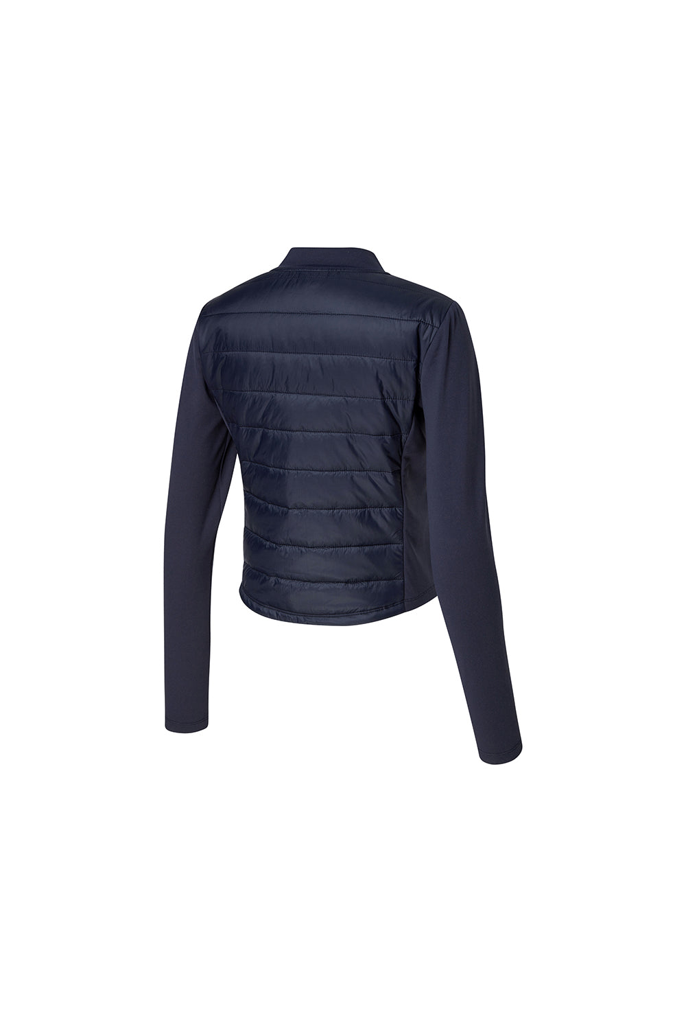 Finger Hole Lightweight Padded Jersey Jacket - Blueberry Navy