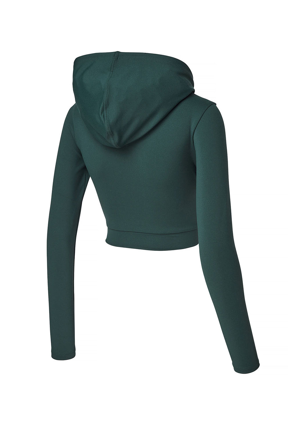 Slim Fit Crop Hood Zip-Up - Attention Green