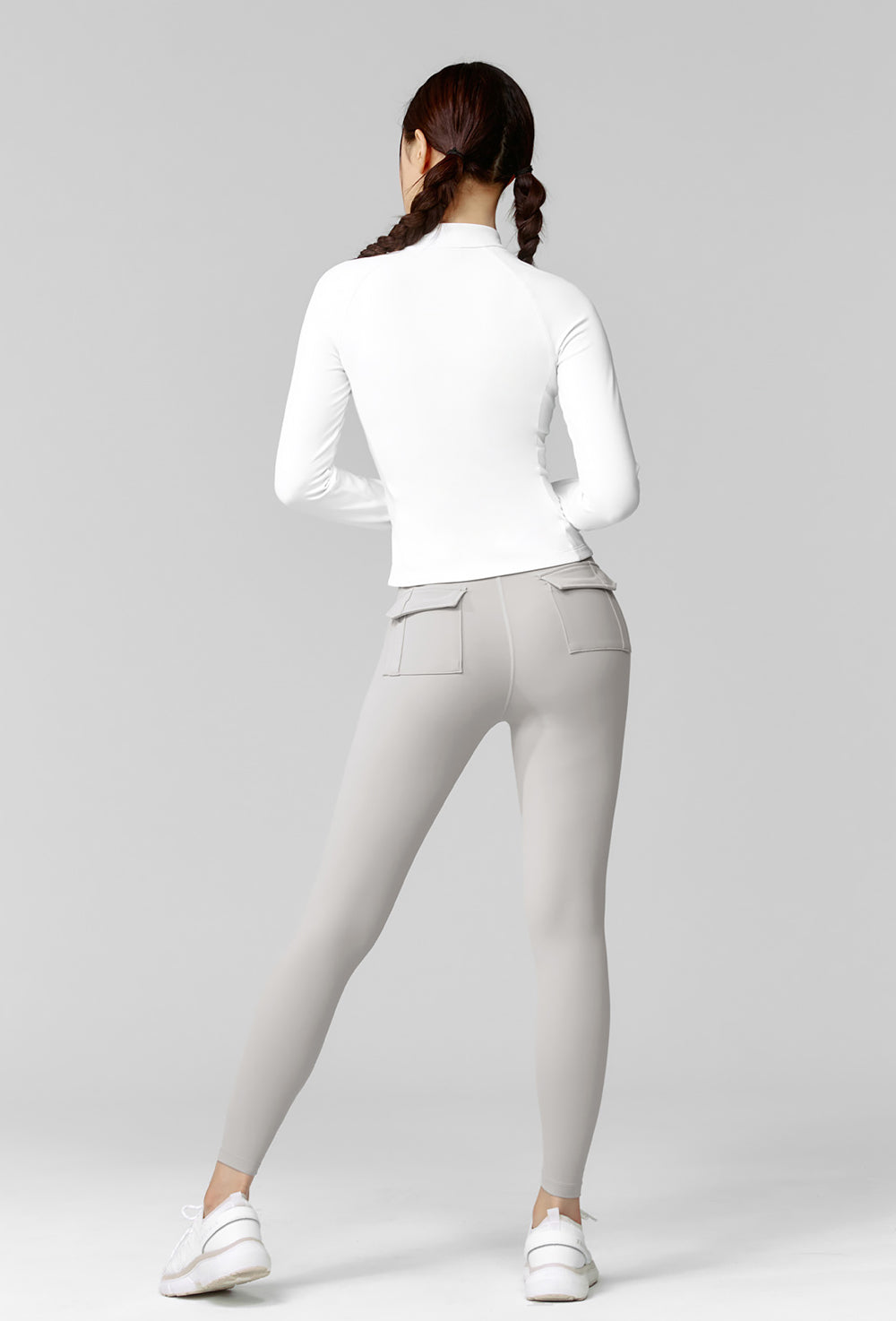 Active Slim Fit Warm Silky Zip-up - Ivory