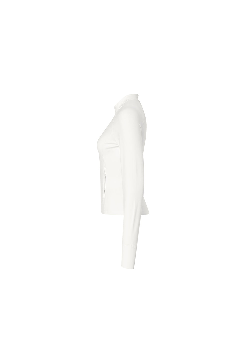 Active Slim Fit Warm Silky Zip-up - Ivory
