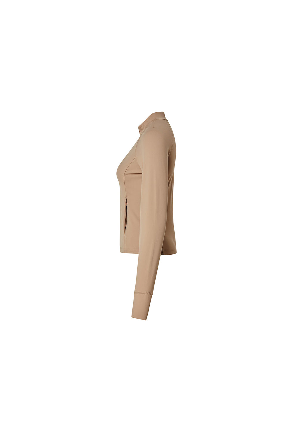 Active Slim Fit Warm Silky Zip-up - Pastel Cinnamon