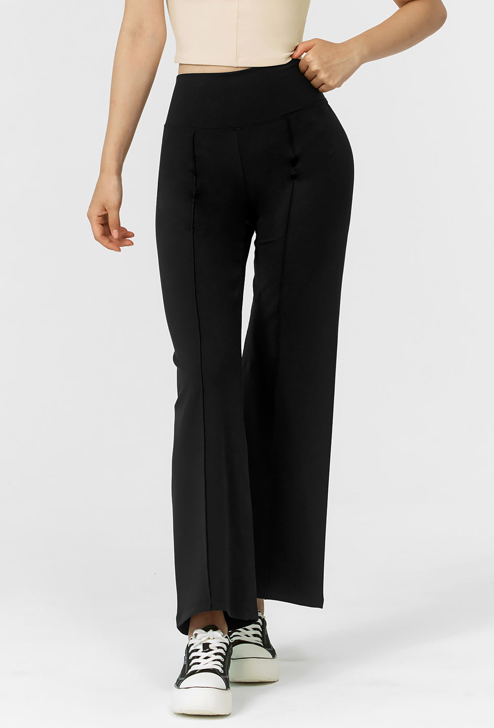 Comfort Fine Pin Tuck Wide Pants 9 - Black