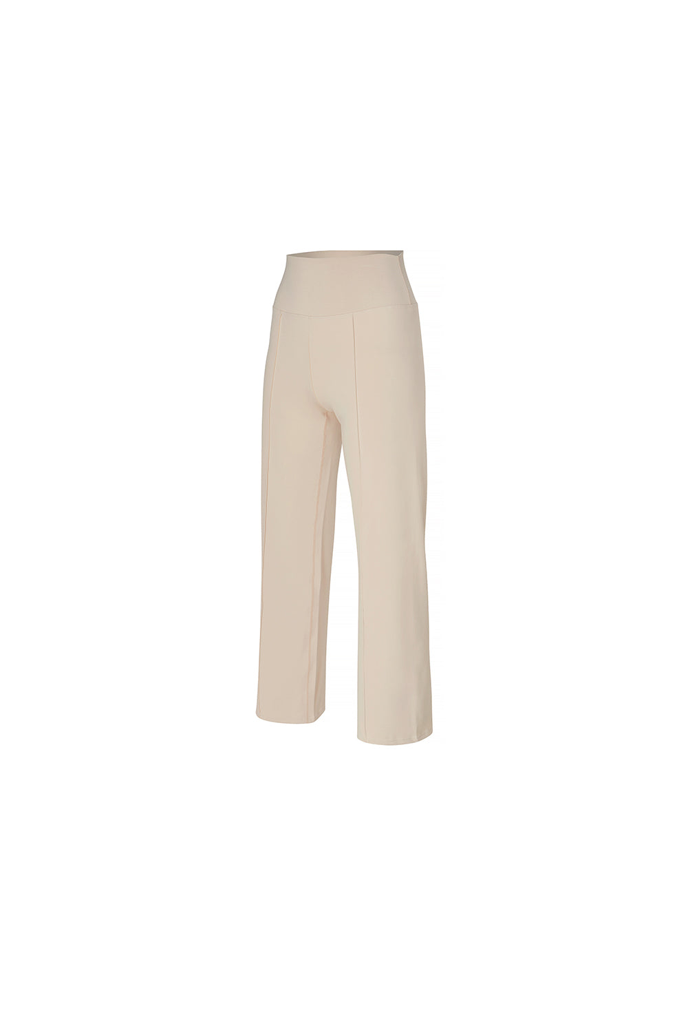 Comfort Fine Pin Tuck Wide Pants - Nudy Almond