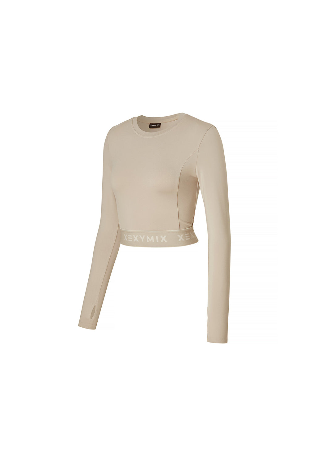 Logo Banding Crop Long Sleeve - Autumn Sand