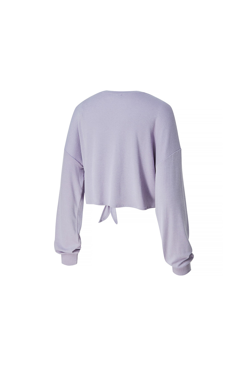 Wrap Tie Crop T-Shirt - Dusty Lavender