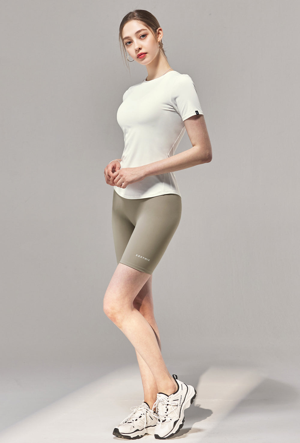 Black Label 360N Leggings 3.5 Shorts - Safari Gray