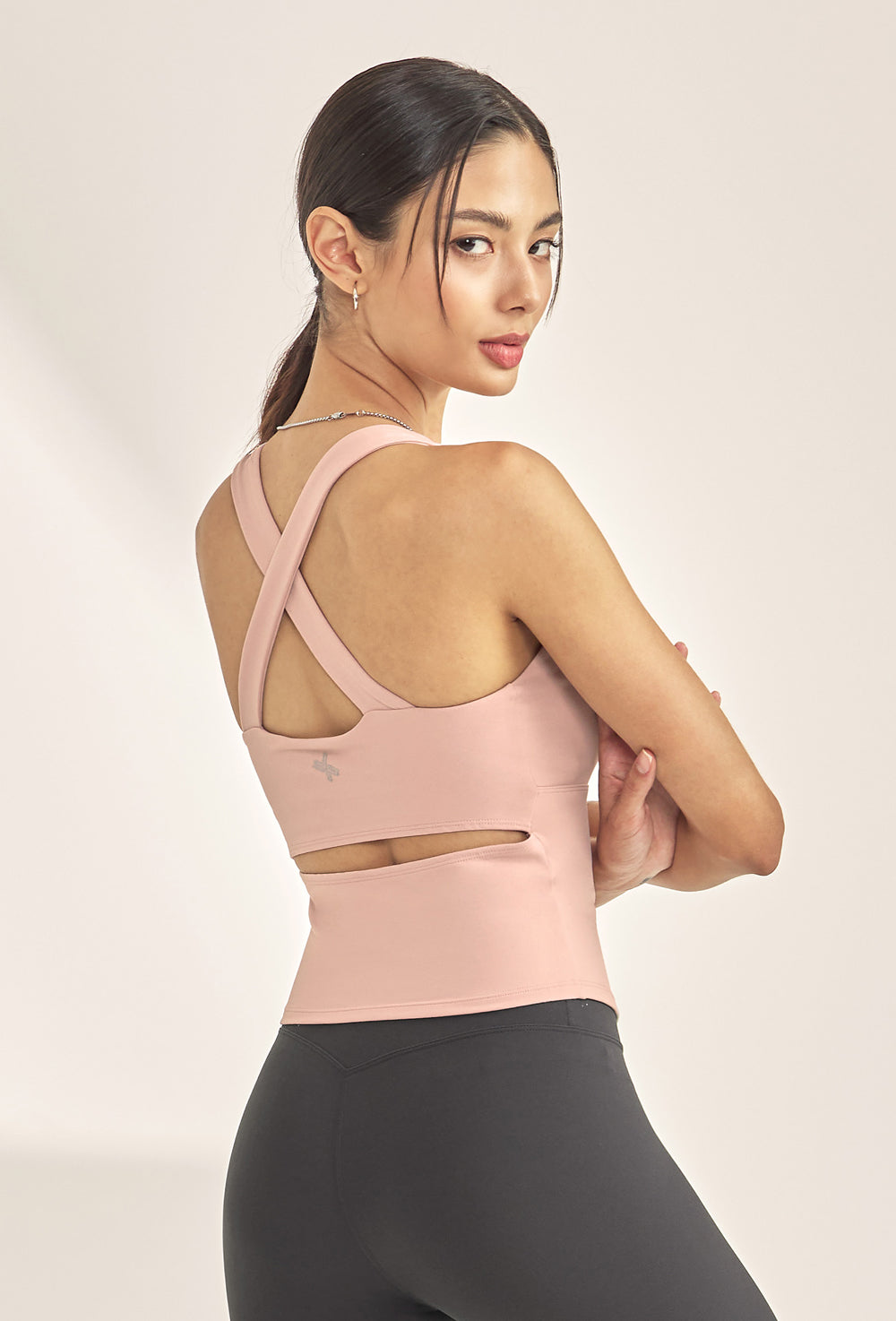 Back Slit Round Top - Clay Pink