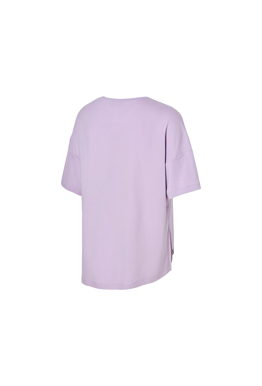 Smooth Unbalanced Slit Short Sleeve - Evening Lilac