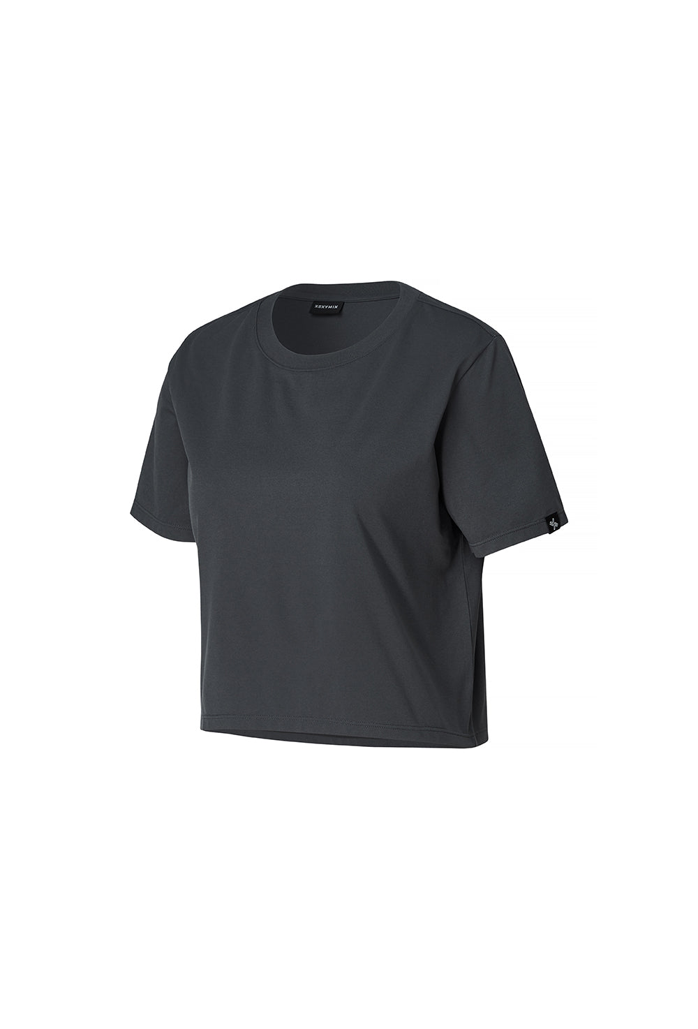 Basic Scratch Crop T-Shirt - Night Ash