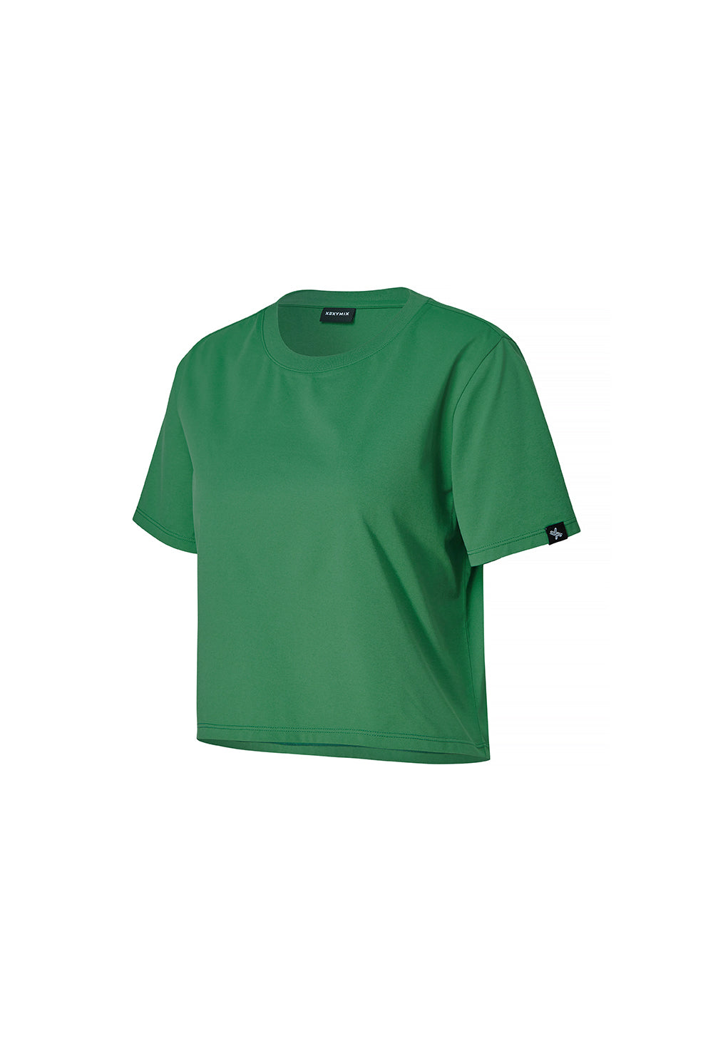 Basic Scratch Crop T-Shirt - Eden Green
