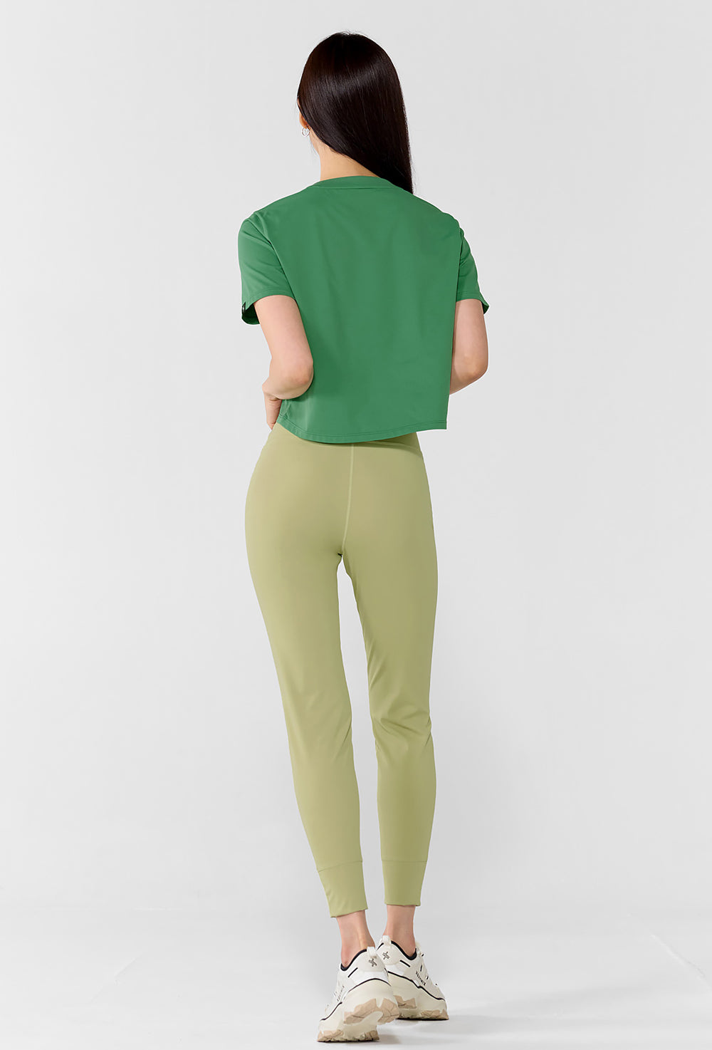 Basic Scratch Crop T-Shirt - Eden Green
