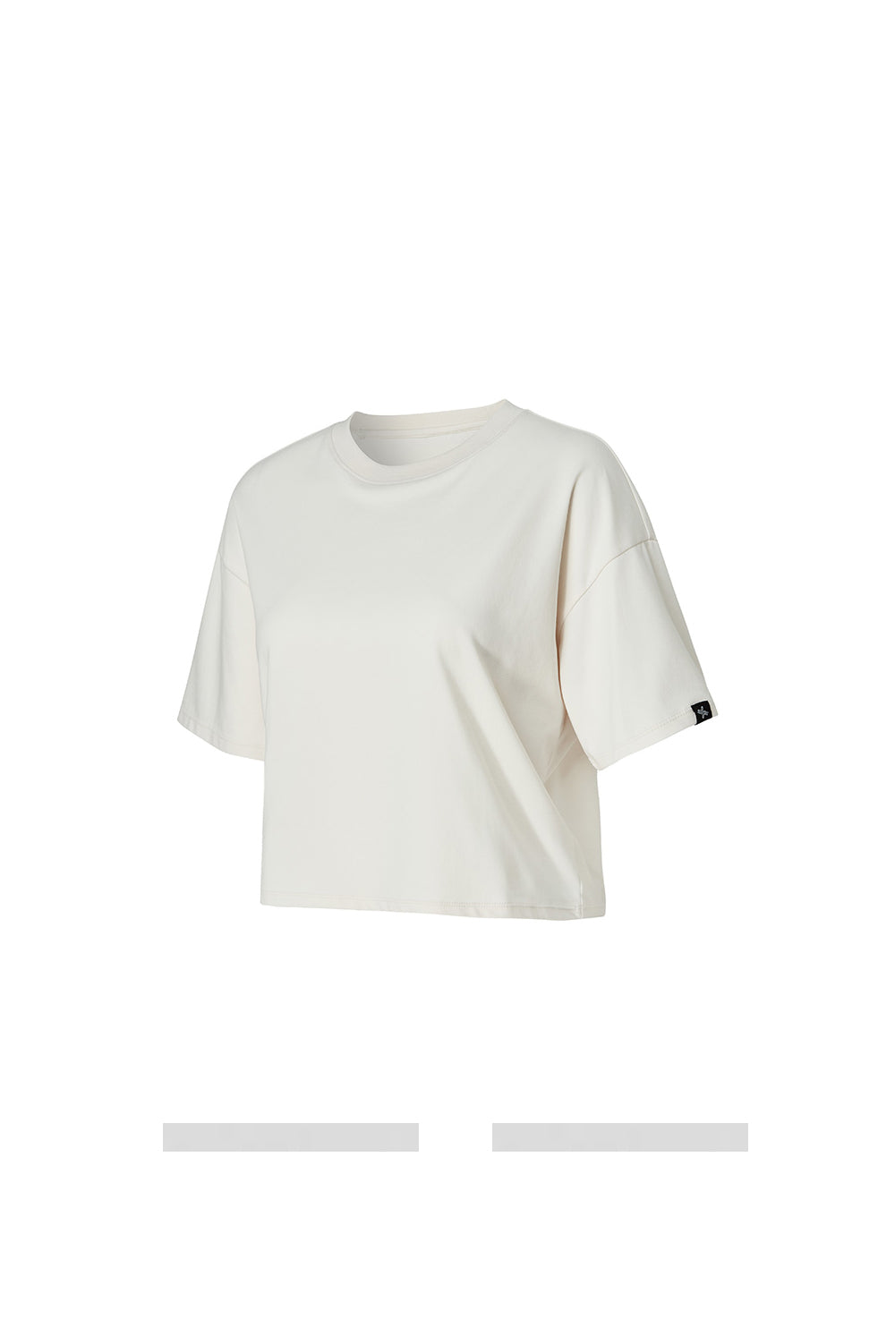 Cool Touch Basic Crop T-Shirt - Linen Cream (Clearance)