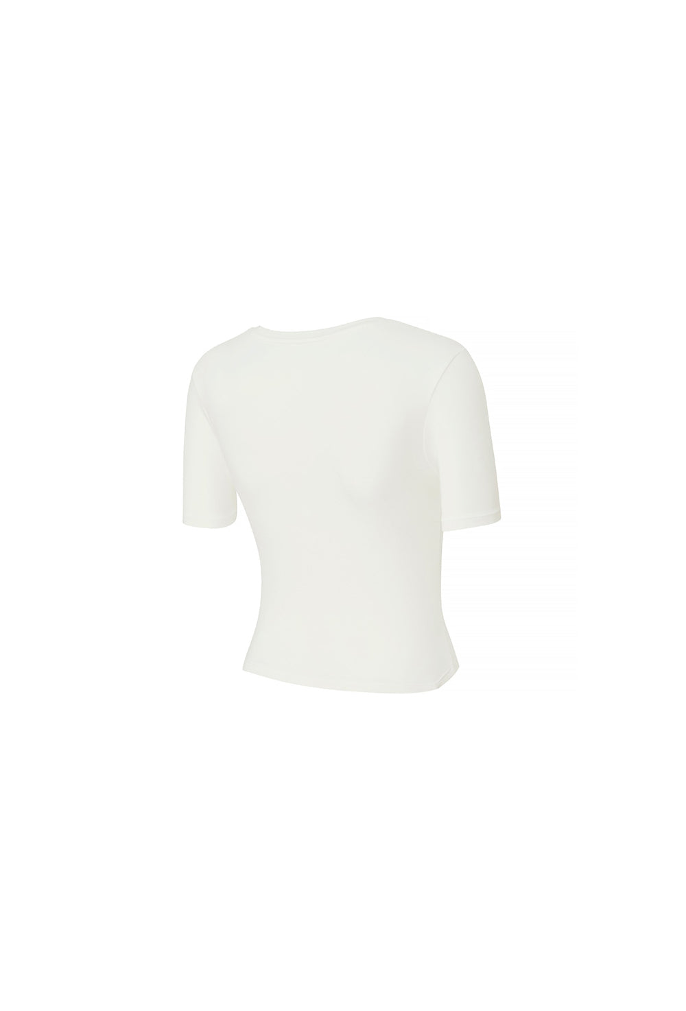 Side Shirring Unbalance Short Sleeve - Ivory
