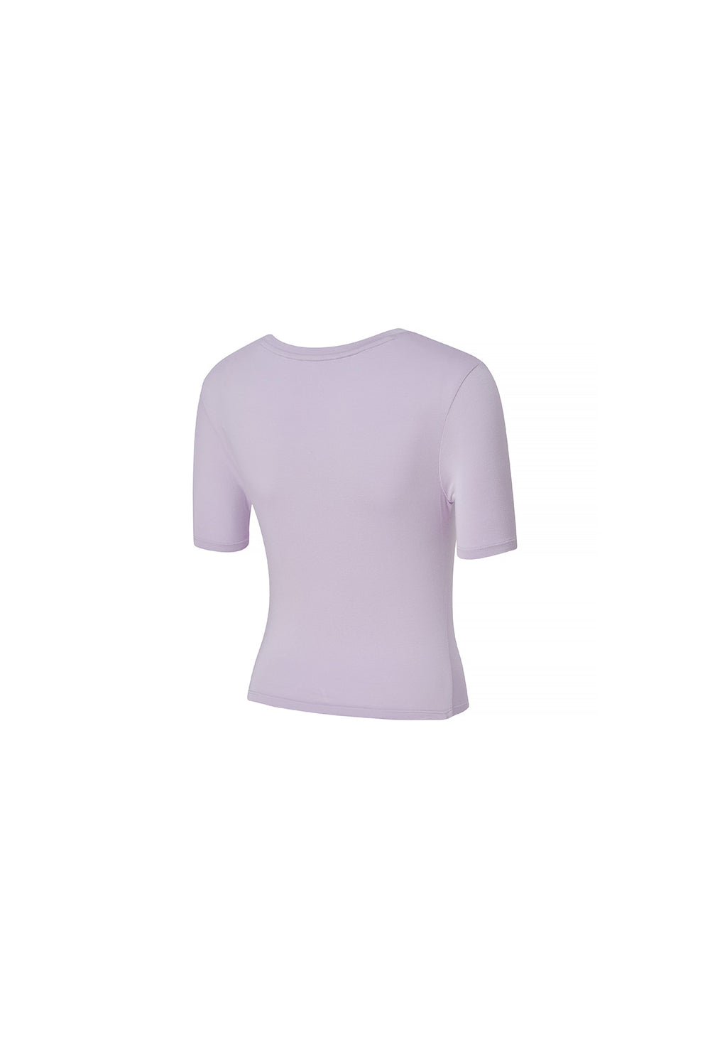 Side Shirring Unbalance Short Sleeve - Pale Lavender