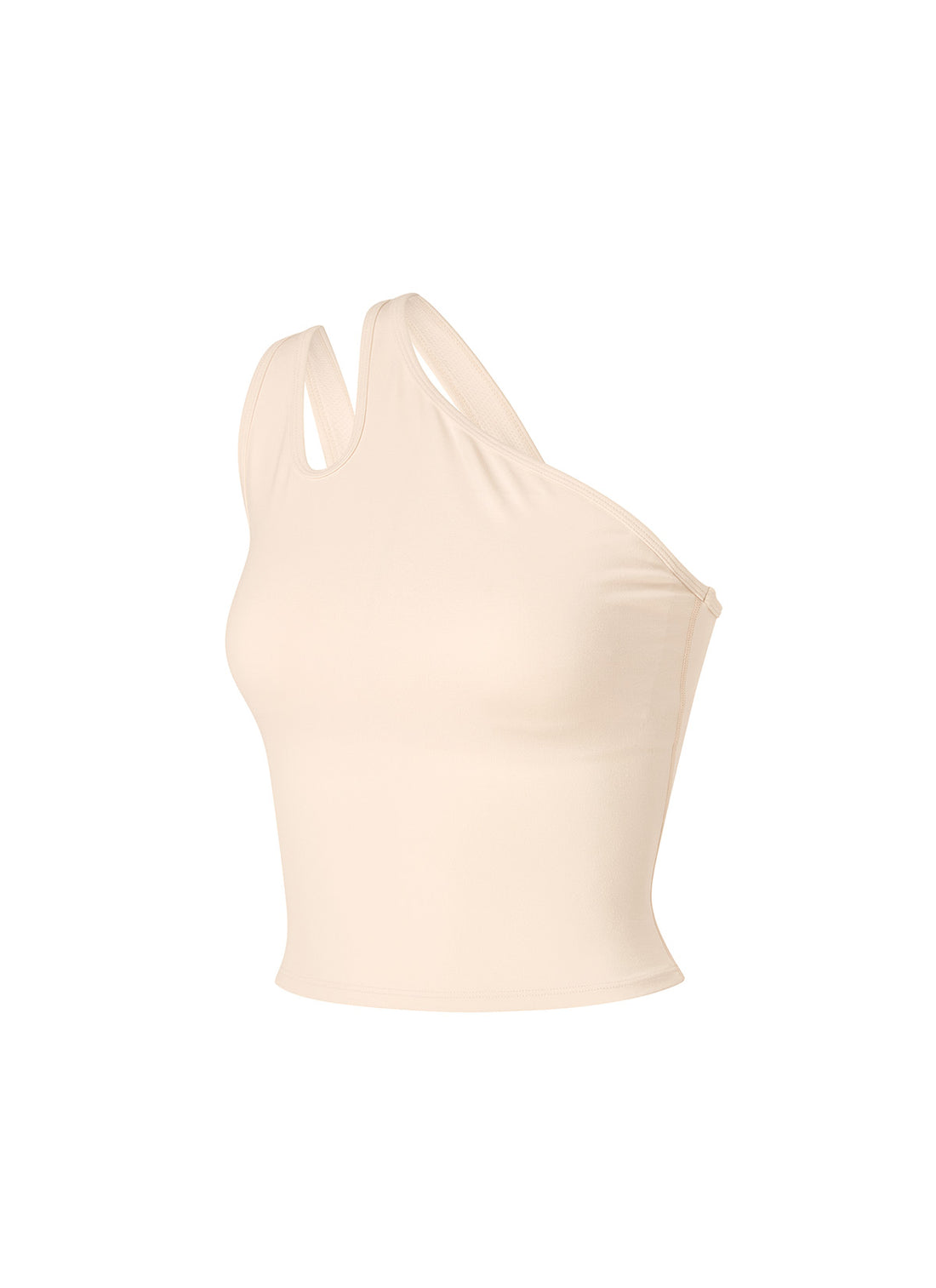 XELLA Intension Cut Out One Shoulder Bra Top - Ecru Cream