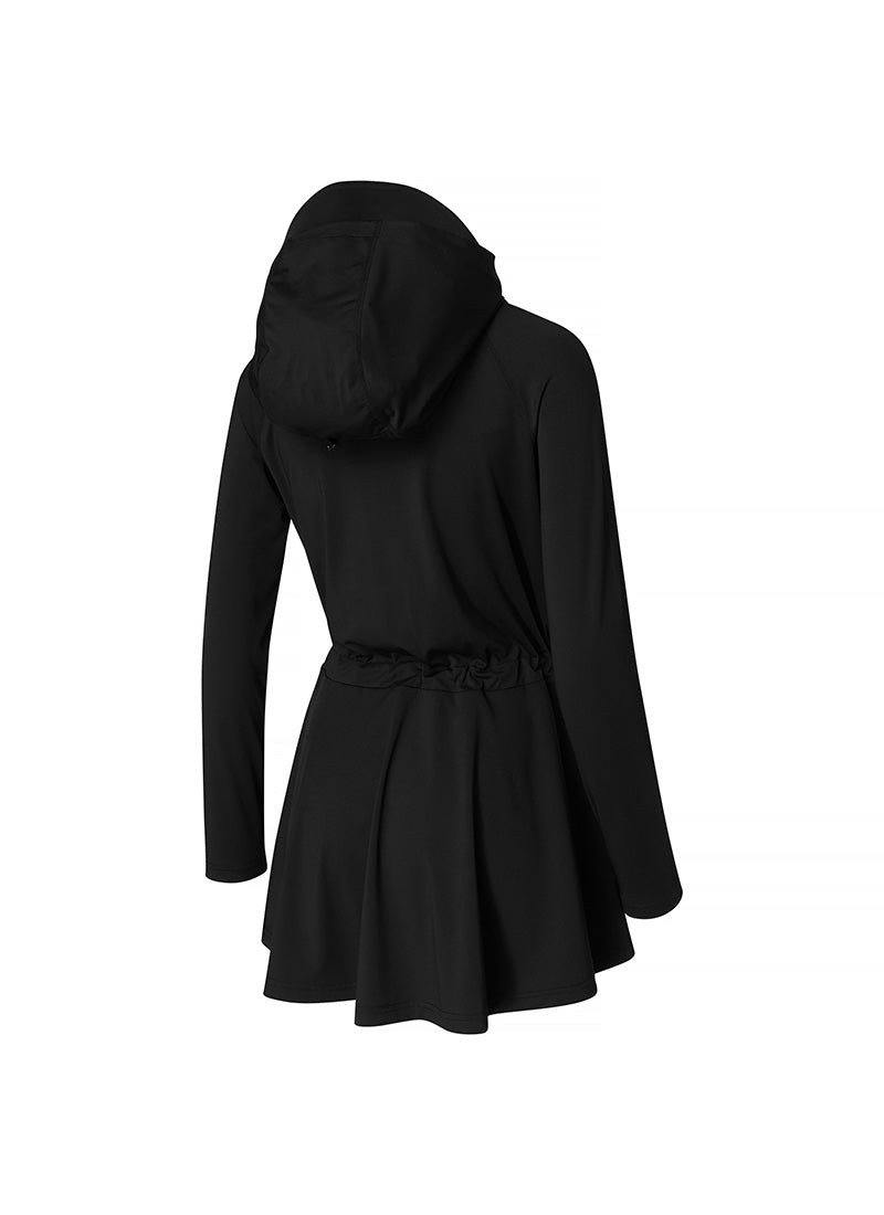 Multi Cover Up One Piece Zip up - Black