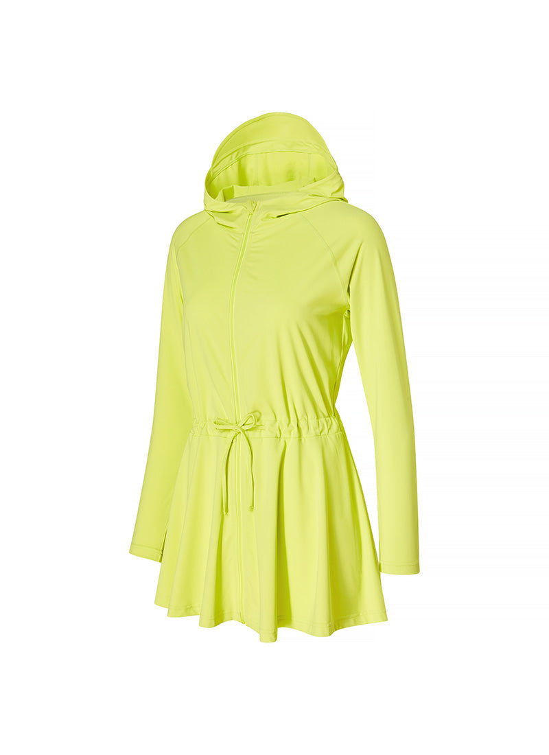 Multi Cover Up One Piece Zip up - Sunny Lime