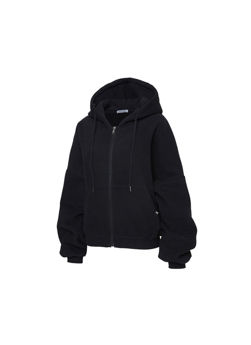 Napping Hood Zip-up - Brushed Black