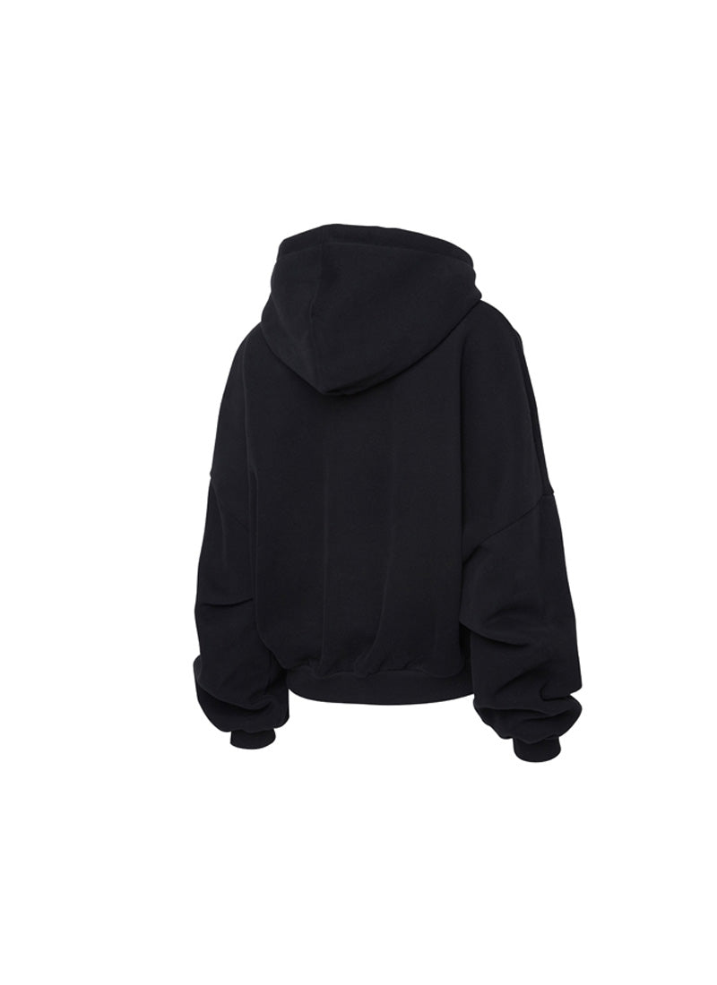 Napping Hood Zip-up - Brushed Black