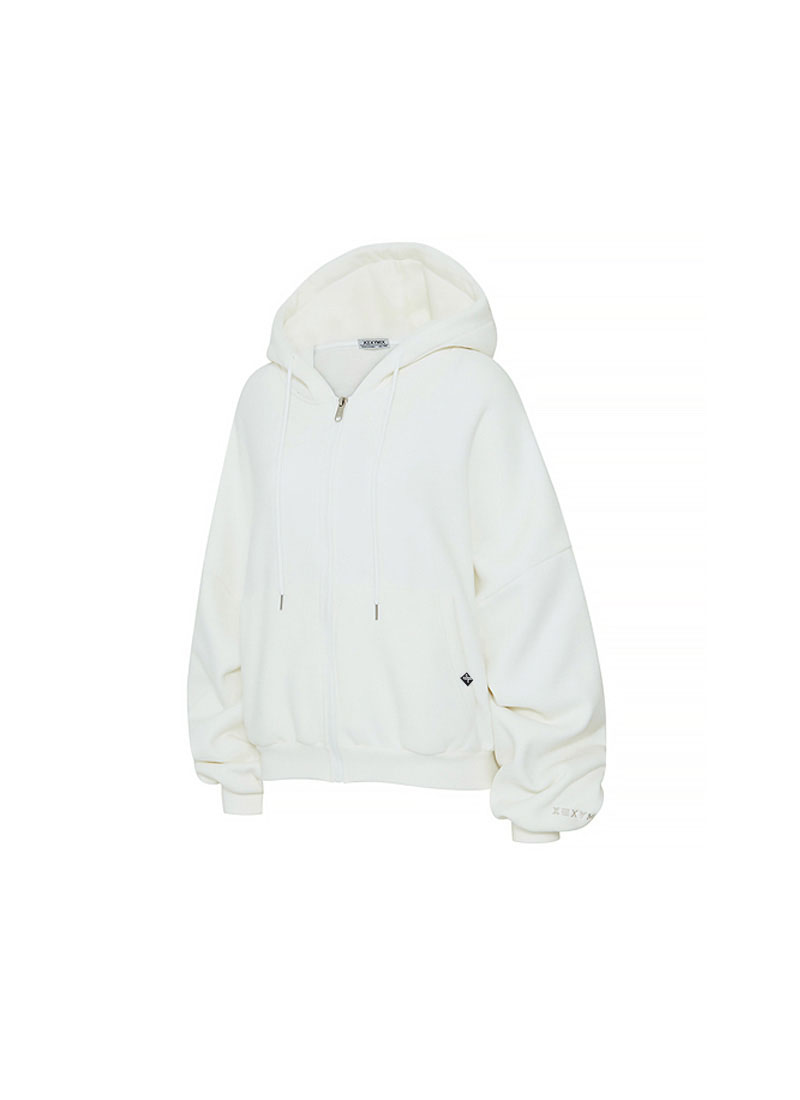Napping Hood Zip-up - Brushed Cream