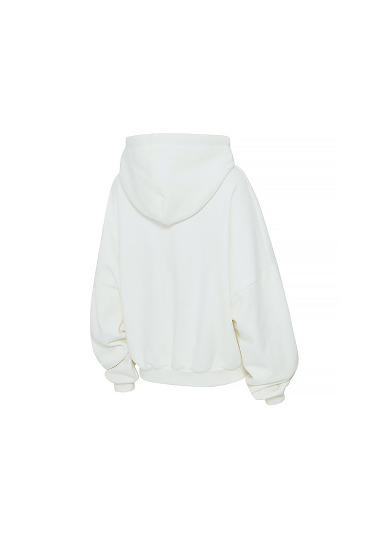 Napping Hood Zip-up - Brushed Cream
