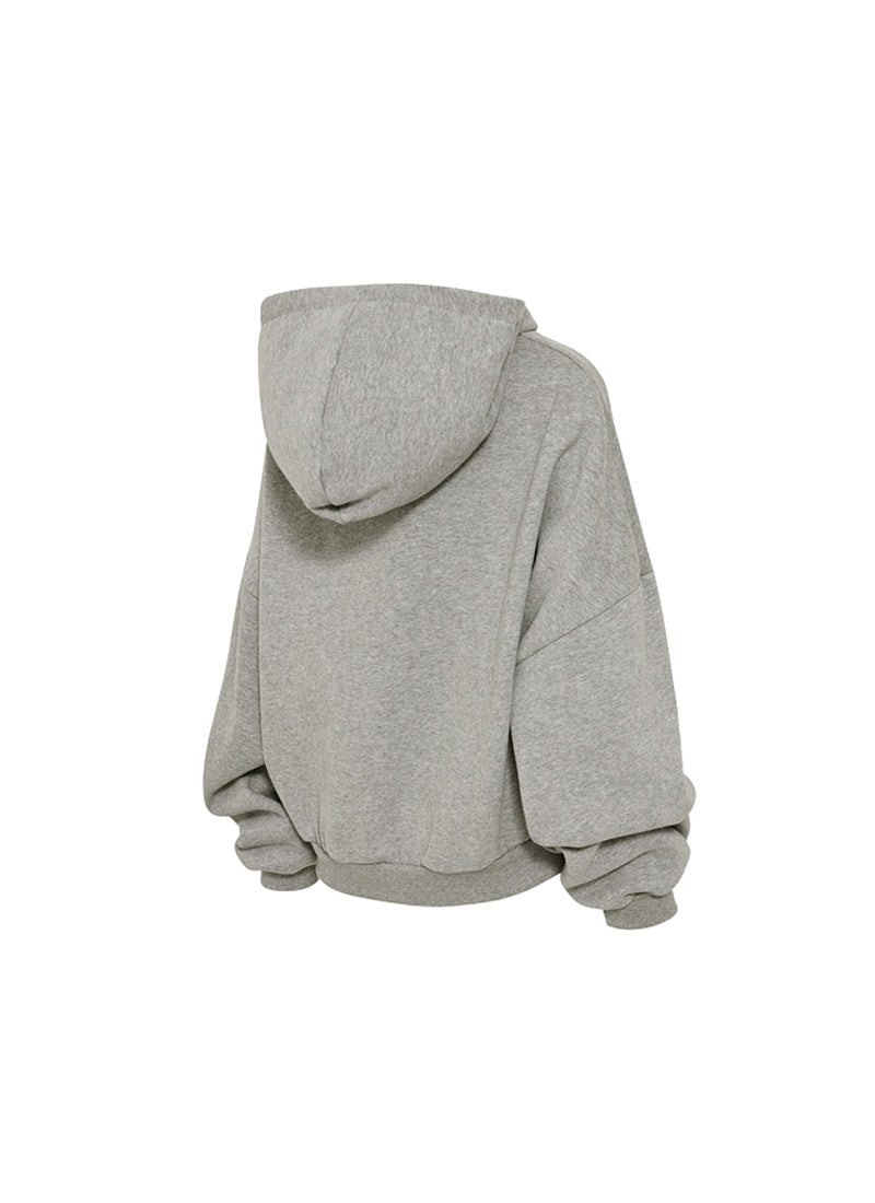 Napping Hood Zip-up - Melange Gray