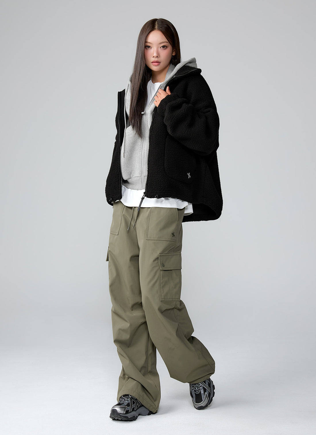 Sherpa High Neck Jumper - Black