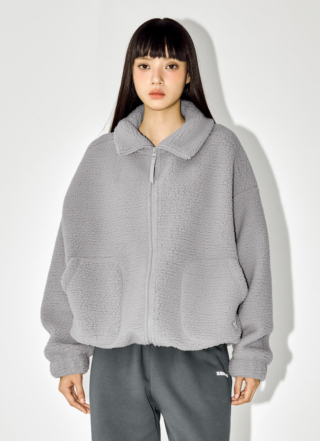 Sherpa High Neck Jumper - Mistic Gray