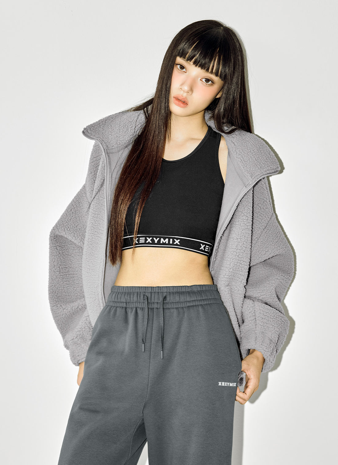 Sherpa High Neck Jumper - Mistic Gray