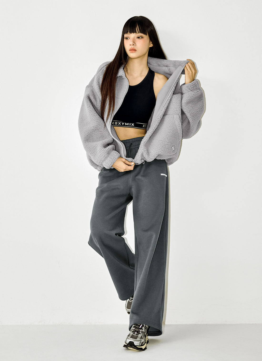 Sherpa High Neck Jumper - Mistic Gray
