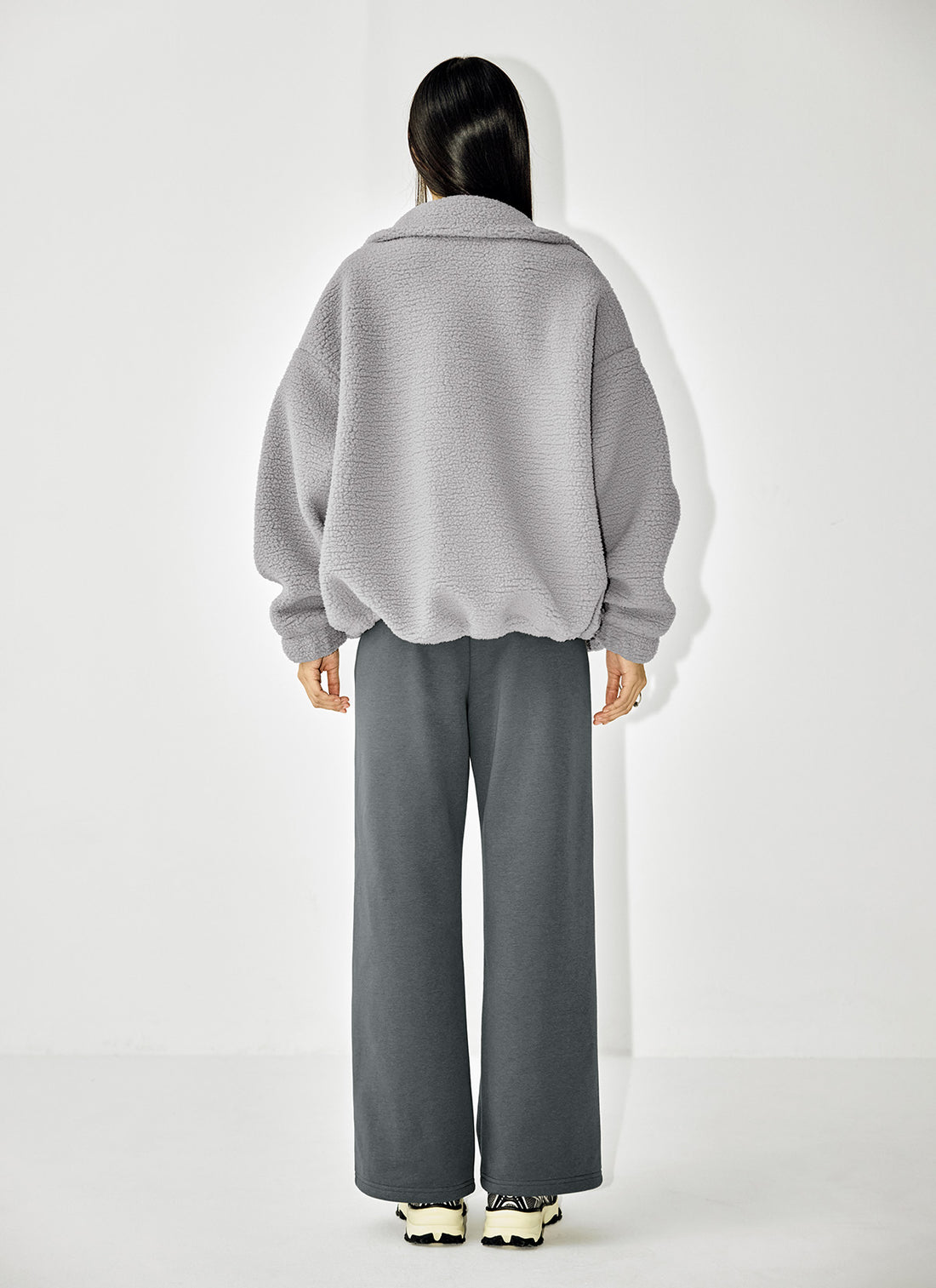 Sherpa High Neck Jumper - Mistic Gray