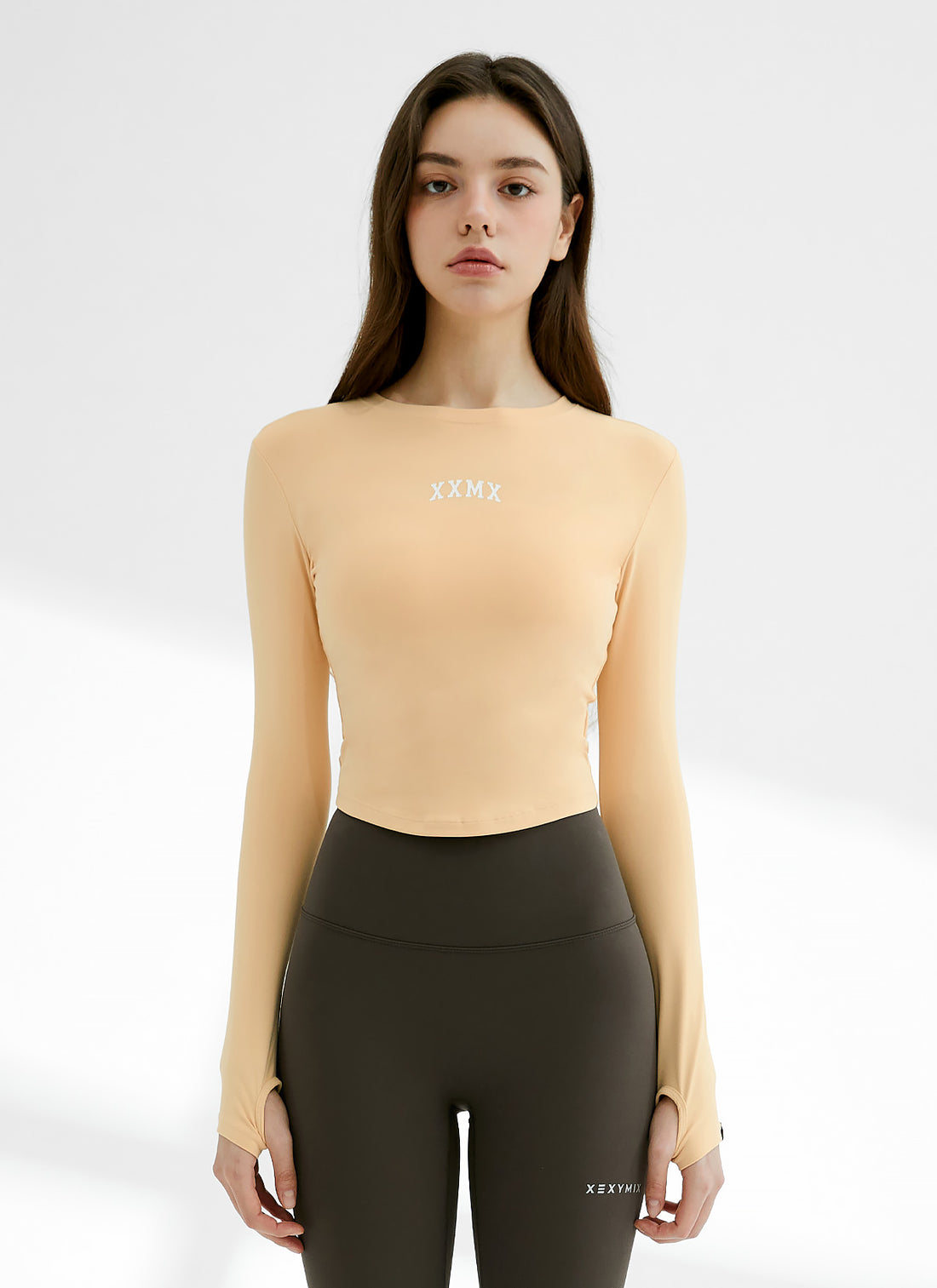 Cotton Like Finger Hole Long Sleeve - Gold Kiwi