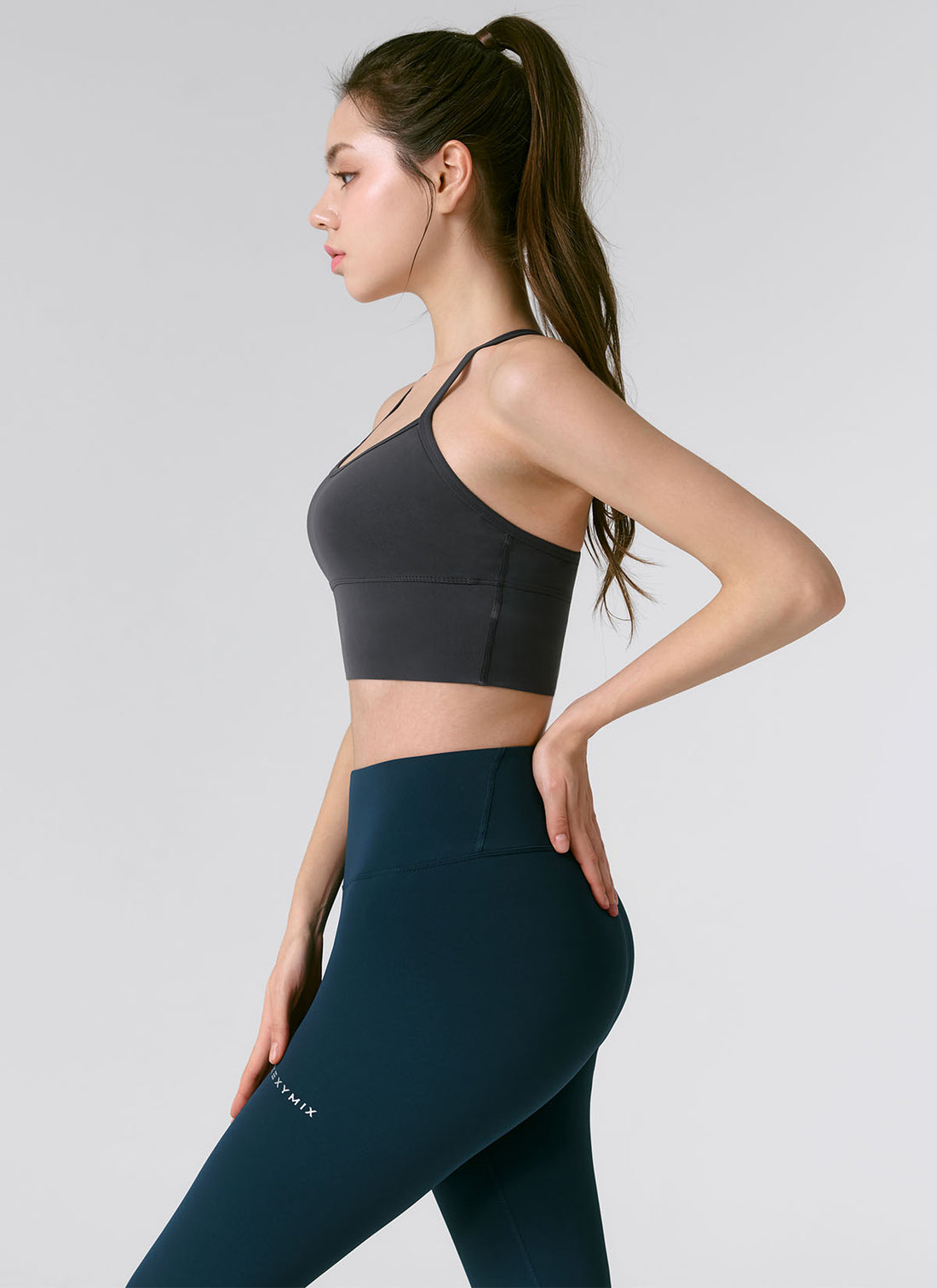 X-Strap Bra Top - Gray Navy