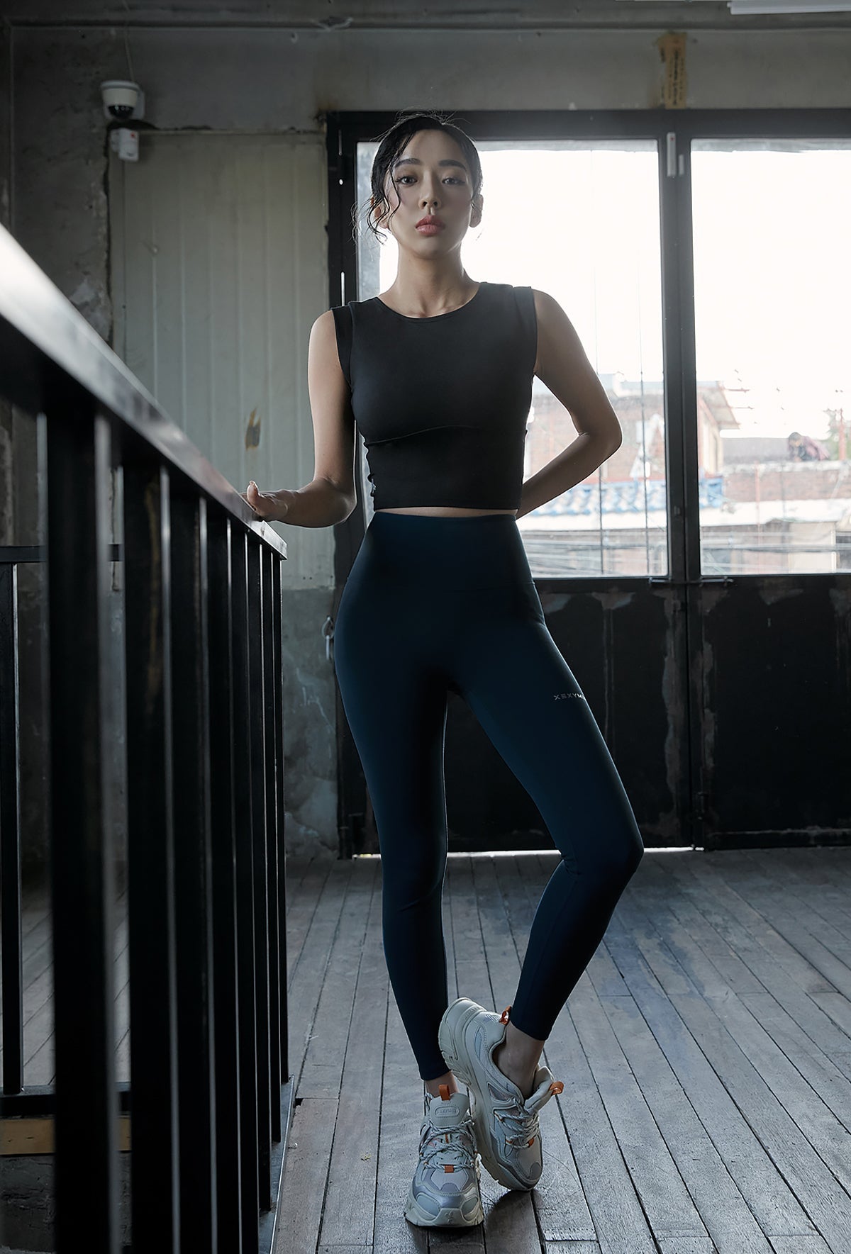 Balmain ショーツ ブラック FW24/25 Black Label Signature 360N Leggings - Moroccan Blue