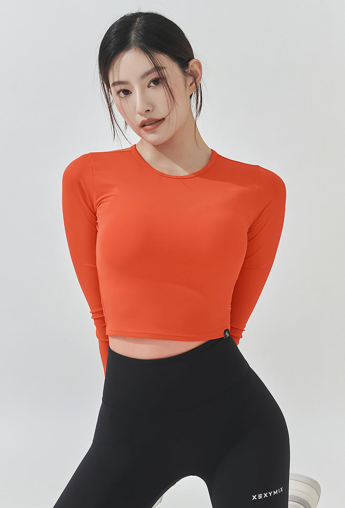 All Day Feather Crop Top - Orange Pop (Clearance)